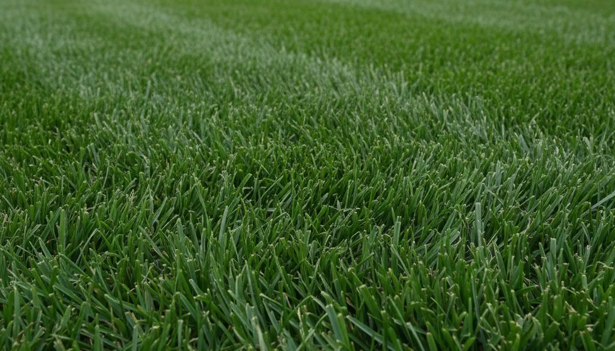 Close-up of freshly cut green grass showing precise, even lawn mowing by Chop Chop Landscaping in Fresno, CA